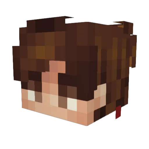 DraGFeeL Minecraft avatar head, 3D render