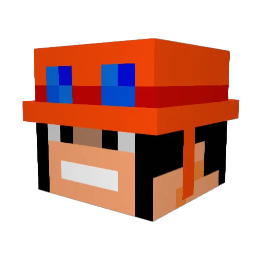 DraGz06 Minecraft avatar head, 3D render
