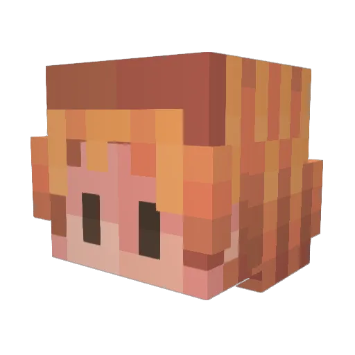 DraLJs Minecraft avatar head, 3D render