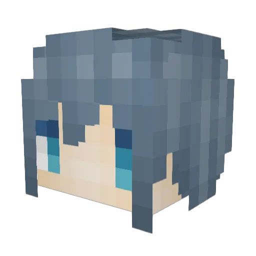 DraLuoBo Minecraft avatar head, 3D render