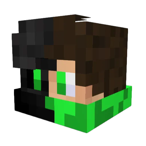 DraPPES Minecraft avatar head, 3D render