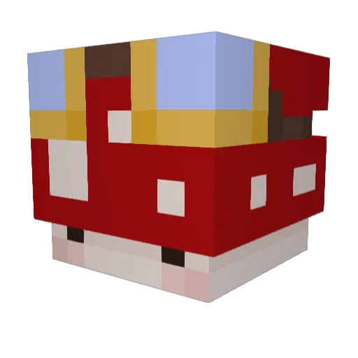 DraQ17 Minecraft avatar head, 3D render