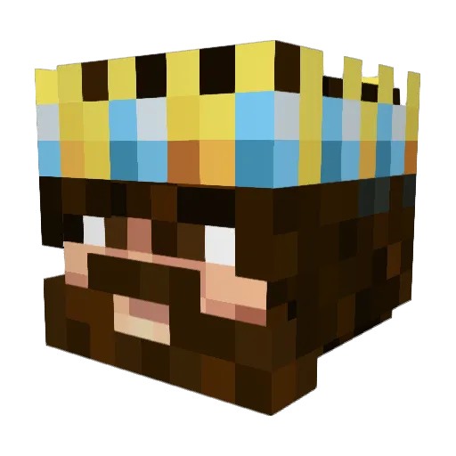 Draairegenom Minecraft avatar head, 3D render