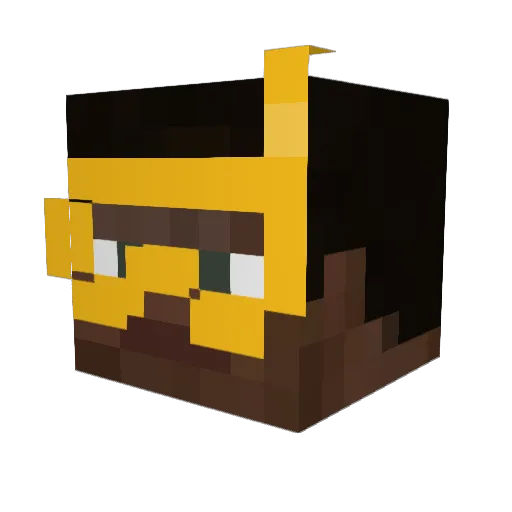 DraakAmin Minecraft avatar head, 3D render