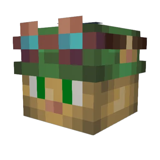 Draakzar Minecraft avatar head, 3D render