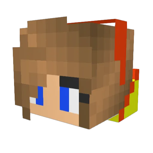 Drabax Minecraft avatar head, 3D render