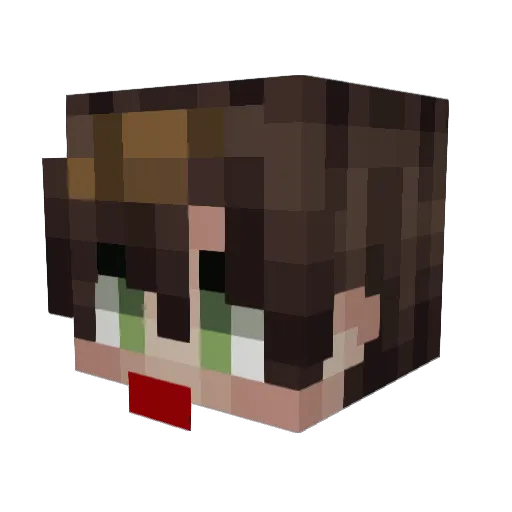 Drabiarz Minecraft avatar head, 3D render