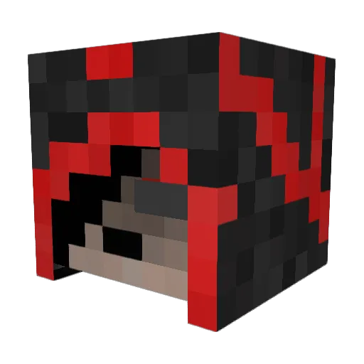 Drabiii Minecraft avatar head, 3D render