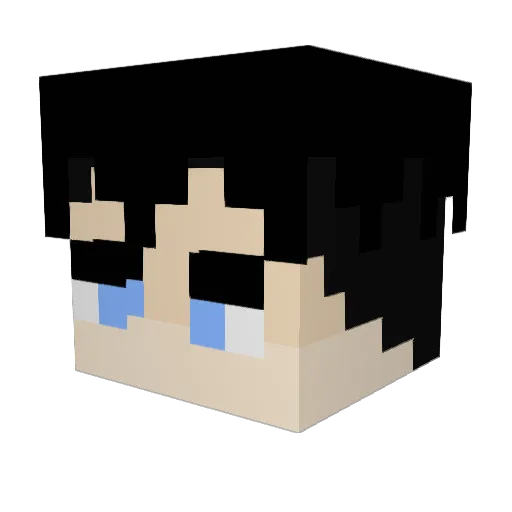 Drac5 Minecraft avatar head, 3D render