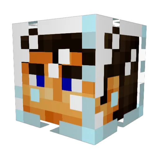 DracKost Minecraft avatar head, 3D render