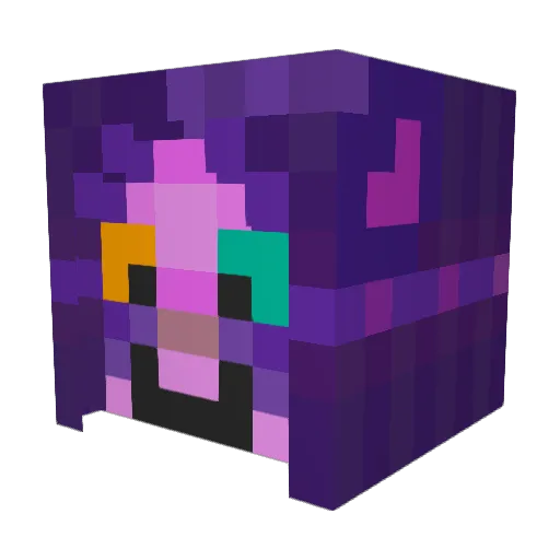 Dracalala Minecraft avatar head, 3D render