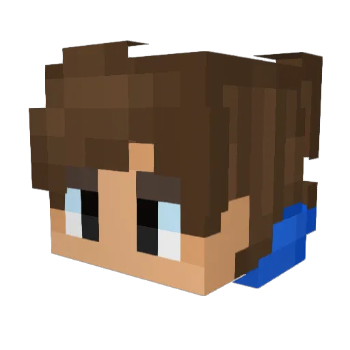 Draceda Minecraft avatar head, 3D render