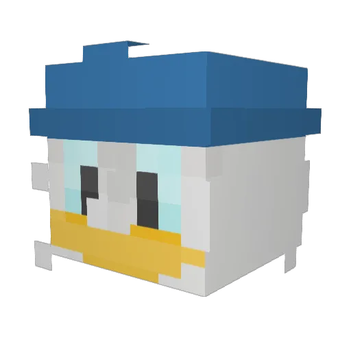 Drache400 Minecraft avatar head, 3D render