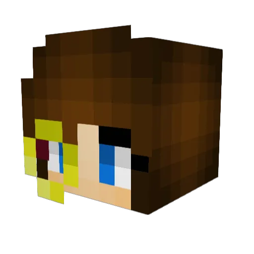 Drachenmaedchen_ Minecraft avatar head, 3D render