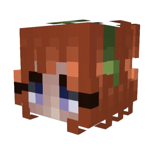 Drachentomi Minecraft avatar head, 3D render