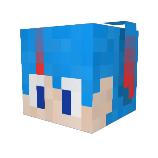 Dracier Minecraft avatar head, 3D render