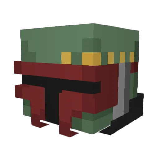 Drackarys Minecraft avatar head, 3D render