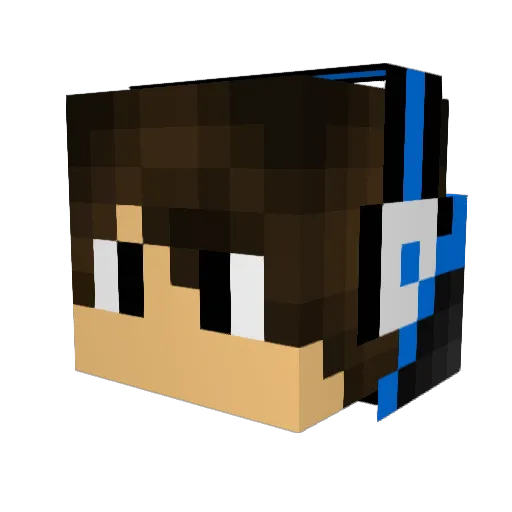 Drackoskye Minecraft avatar head, 3D render