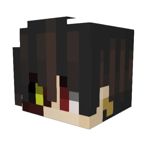 DracoAguLuna Minecraft avatar head, 3D render