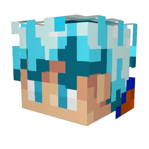DracoGladiator Minecraft avatar head, 3D render