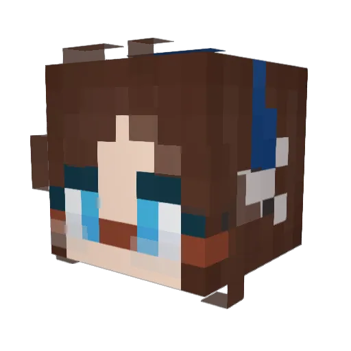 DracoNako Minecraft avatar head, 3D render