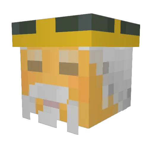 DracoOccisor Minecraft avatar head, 3D render