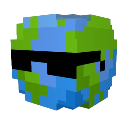 DracoPixel Minecraft avatar head, 3D render