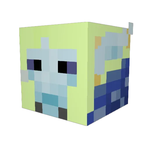 DracoR38 Minecraft avatar head, 3D render