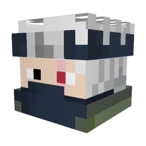 DracoTempus Minecraft avatar head, 3D render