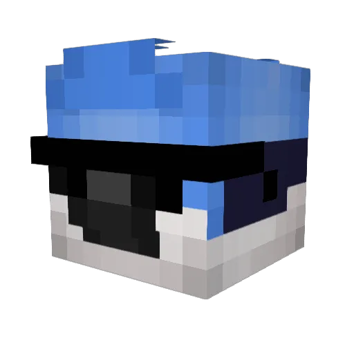DracoXVI Minecraft avatar head, 3D render