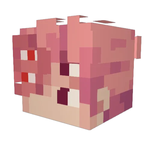 Draco_eye Minecraft avatar head, 3D render