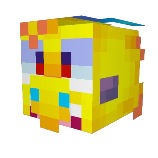 Dracobox Minecraft avatar head, 3D render