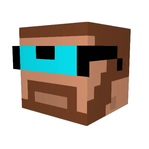 Dracolited Minecraft avatar head, 3D render