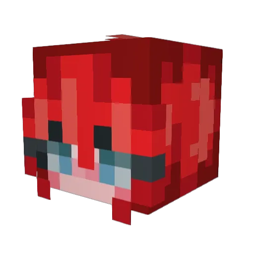 Dracolycus Minecraft avatar head, 3D render