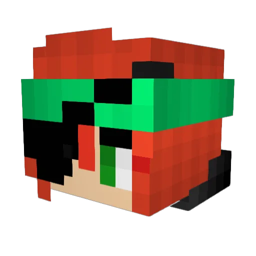 DraconKamura Minecraft avatar head, 3D render