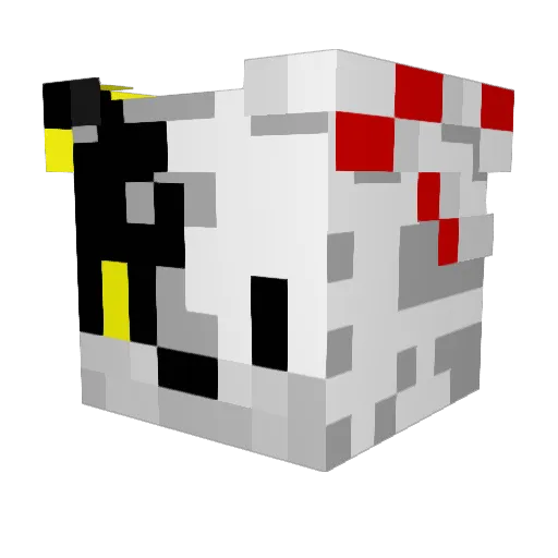 Draconeques Minecraft avatar head, 3D render