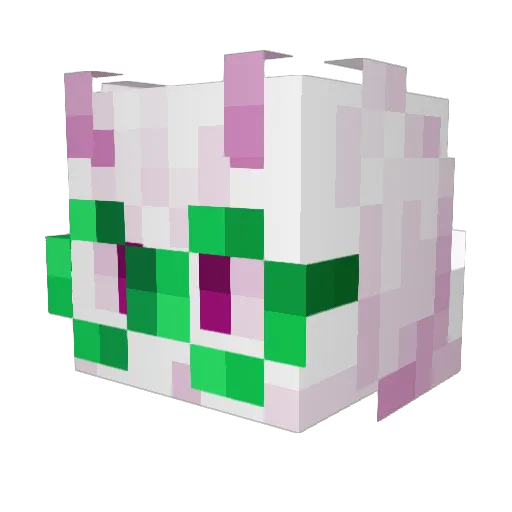 Draconequues Minecraft avatar head, 3D render