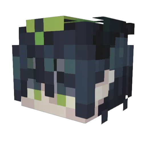 Draconiax Minecraft avatar head, 3D render
