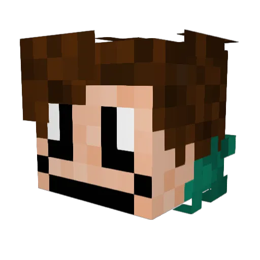 Draconic28 Minecraft avatar head, 3D render