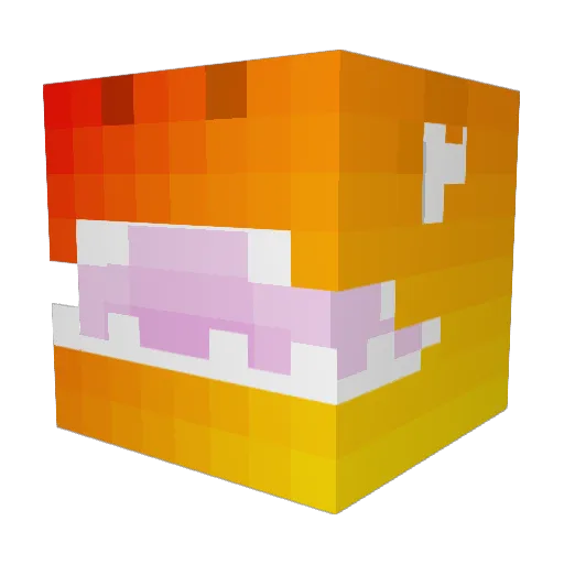 Draconickat Minecraft avatar head, 3D render