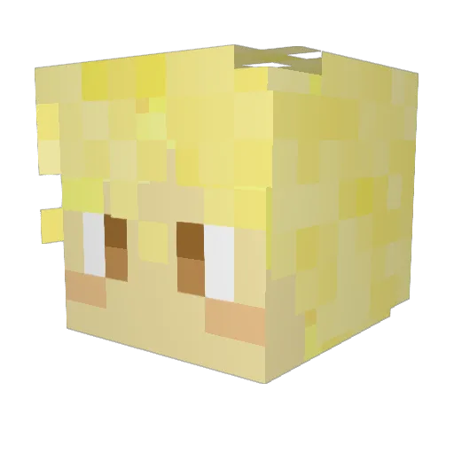 Draconite272 Minecraft avatar head, 3D render