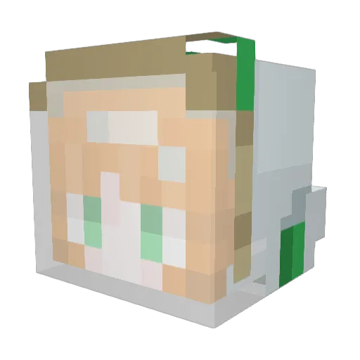 Draconyque Minecraft avatar head, 3D render