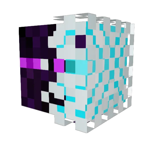 Dracorne Minecraft avatar head, 3D render