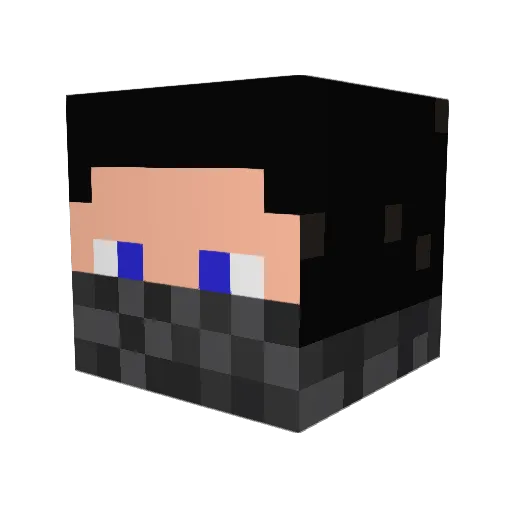 Dracowm Minecraft avatar head, 3D render