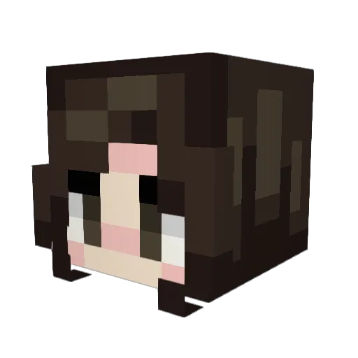 DracuLucy Minecraft avatar head, 3D render