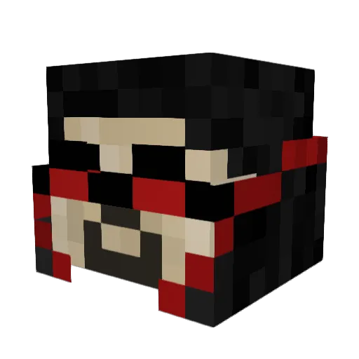 Dracula6 Minecraft avatar head, 3D render