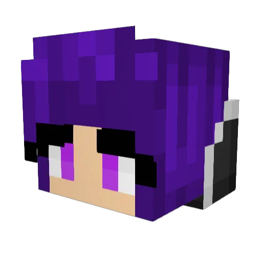 DraculasCatWife Minecraft avatar head, 3D render