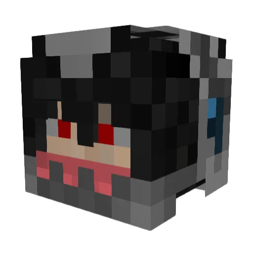 Dracule Minecraft avatar head, 3D render