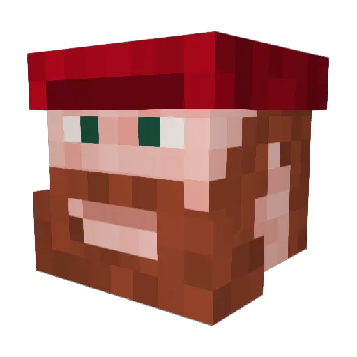 Dradant Minecraft avatar head, 3D render