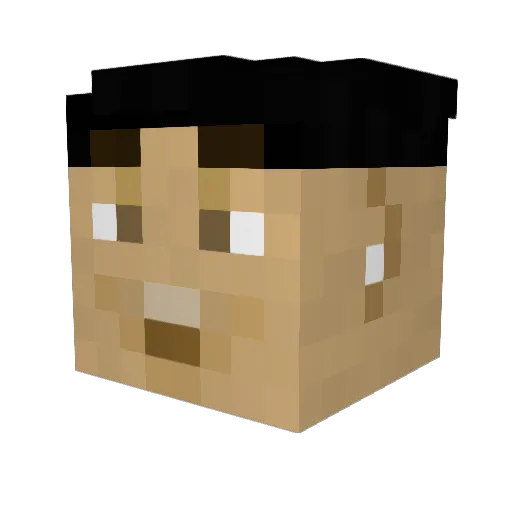 Drae25 Minecraft avatar head, 3D render